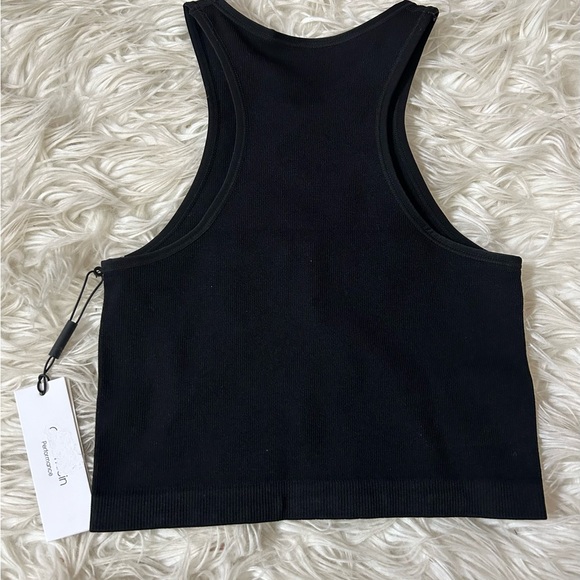 Calvin Klein Performance Racerback Crop Tank Top - Picture 2 of 3